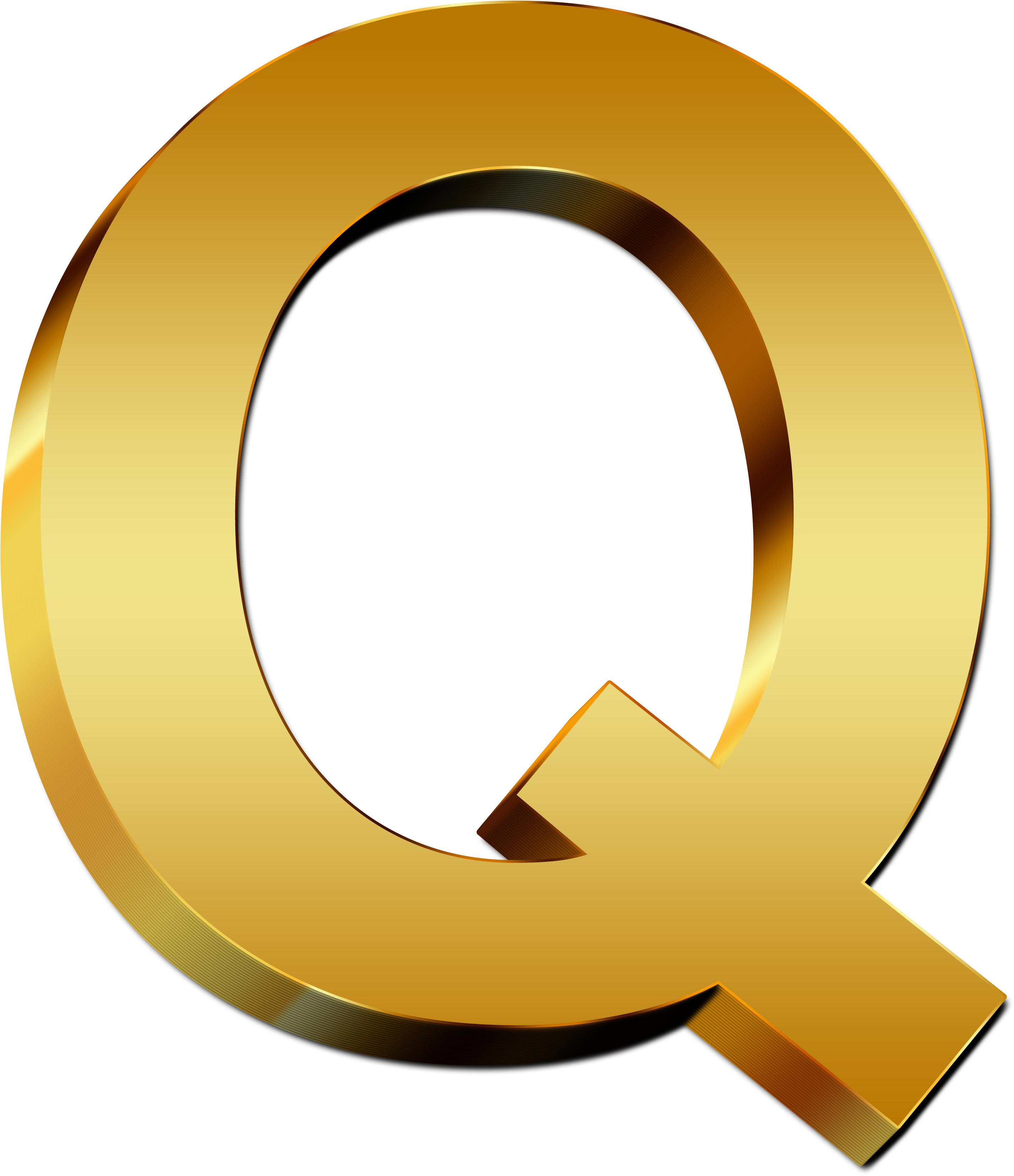 Golden Letter Q Graphic