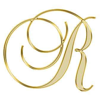 Golden Letter R Design