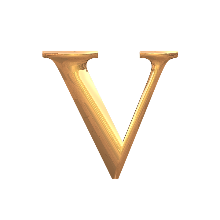 Golden Letter V3 D Rendering