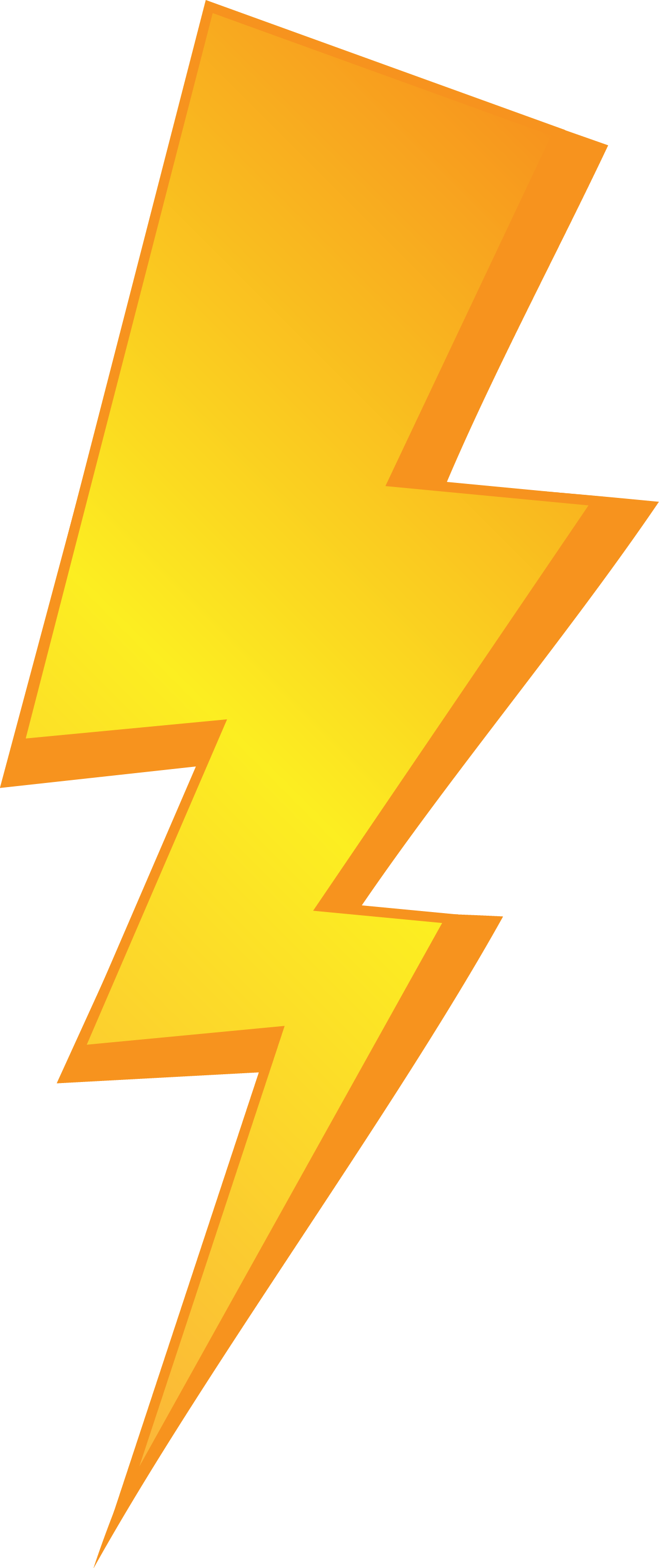 Golden Lightning Bolt Graphic