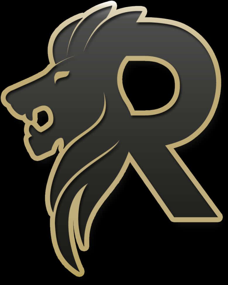 Golden Lion Letter R Logo