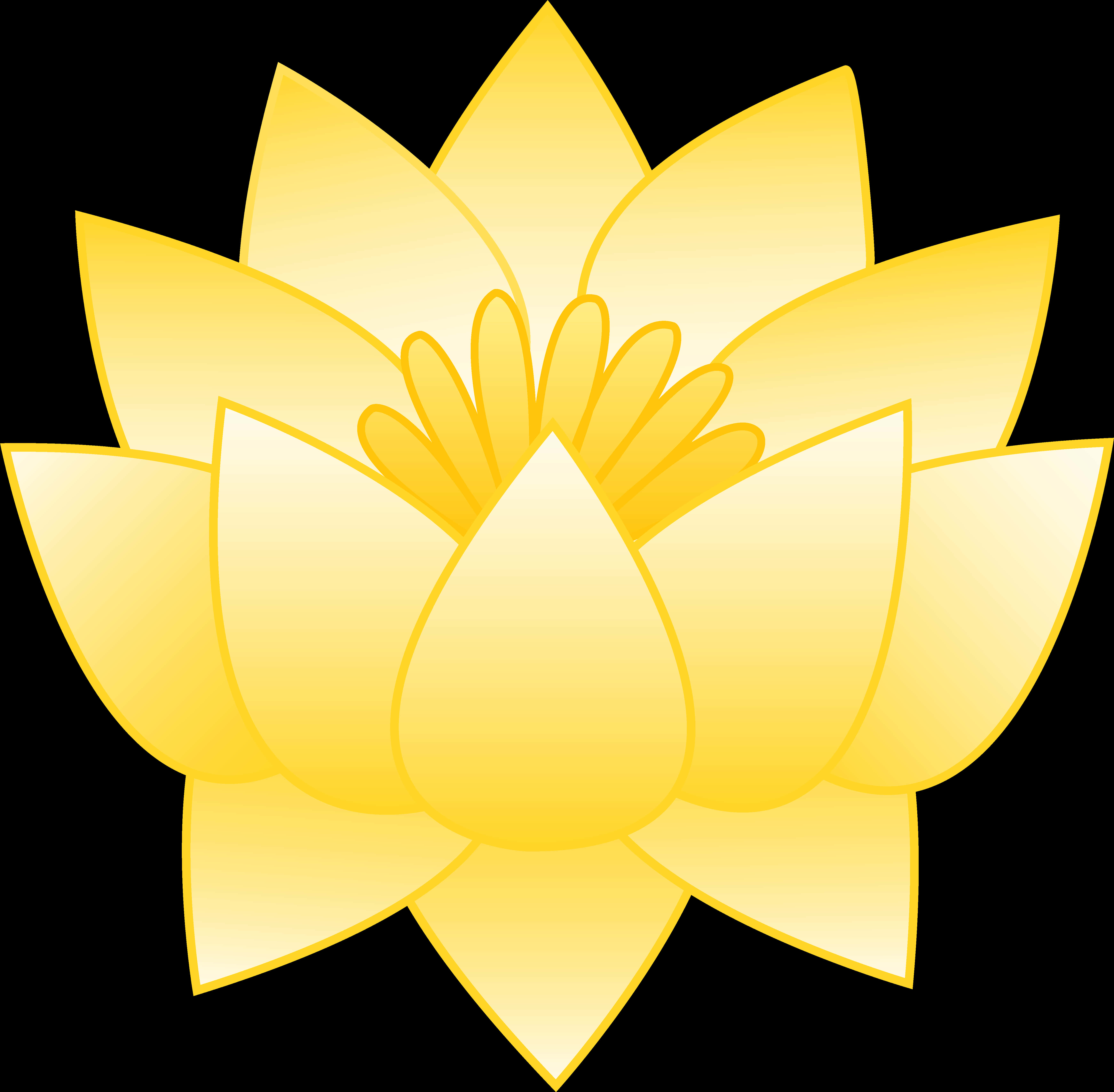 Golden Lotus Vector Illustration