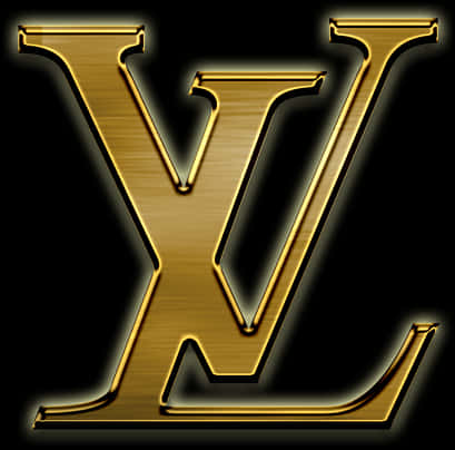 Golden Louis Vuitton Logo