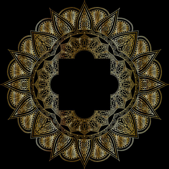 Golden Mandala Designwith Central Space