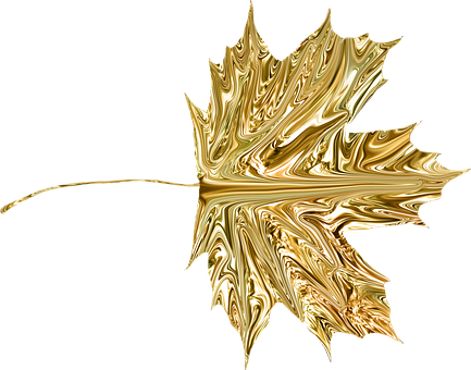 Golden Maple Leaf Artwork