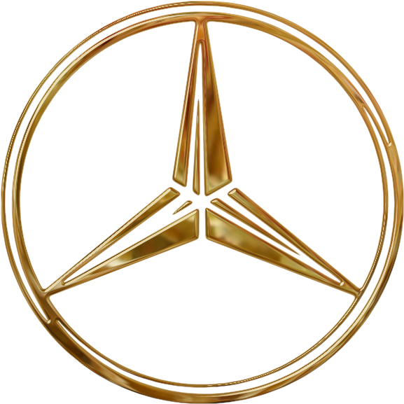 Golden Mercedes Logo Transparent Background