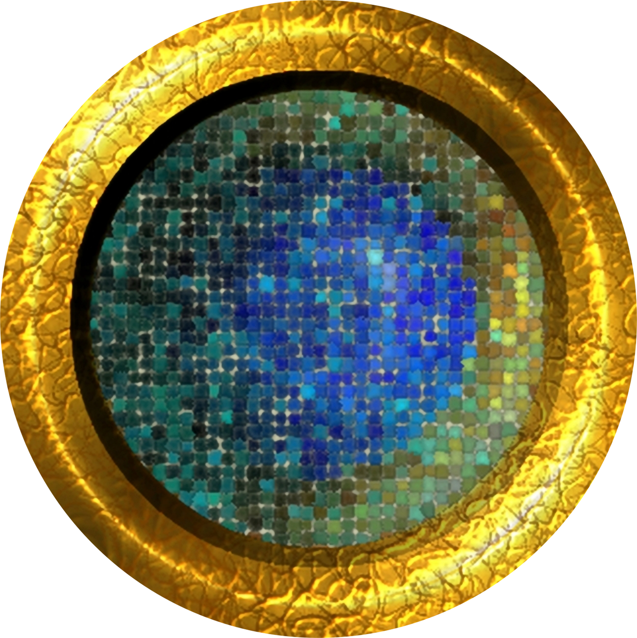 Golden Mosaic Circle Texture