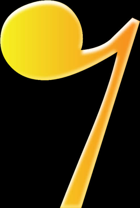 Golden Music Note Graphic