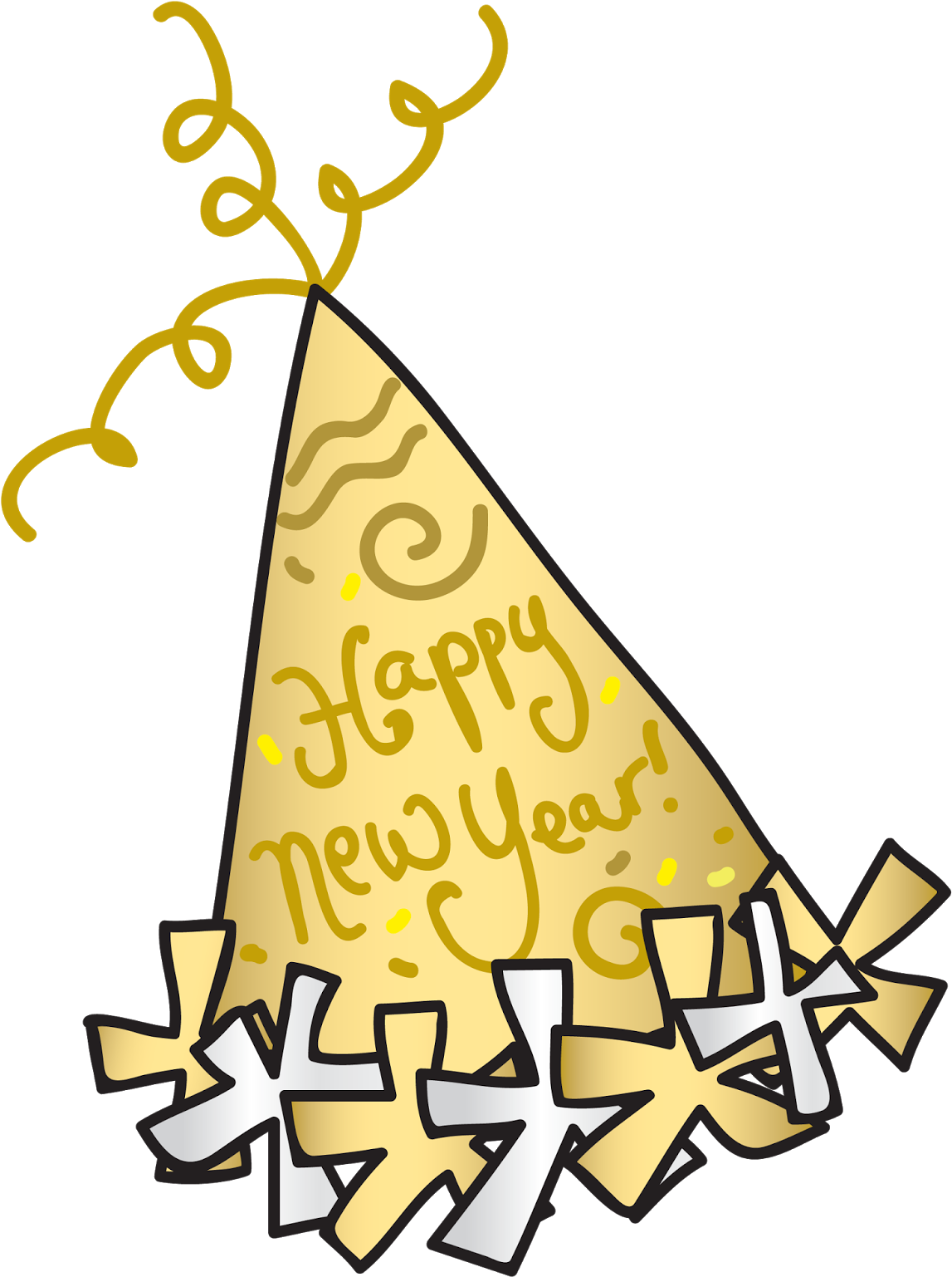 Golden New Year Party Hat