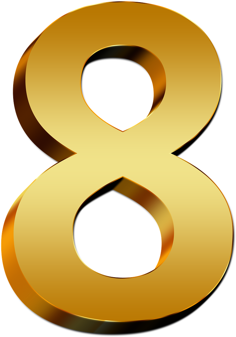 Golden Number8 Graphic