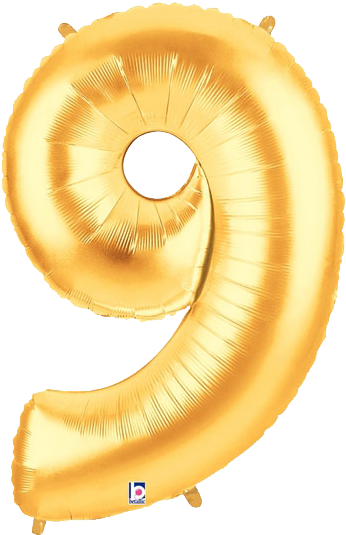 Golden Number9 Balloon