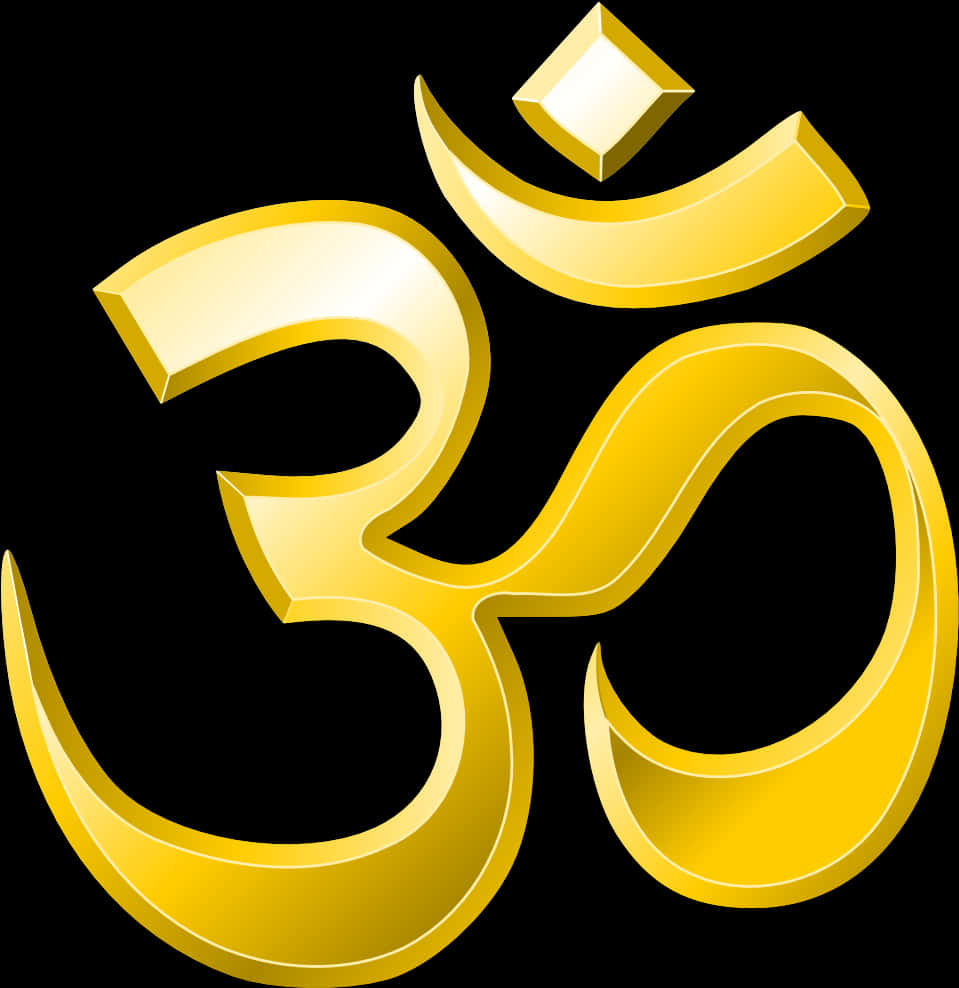 Golden Om Symbol