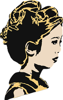 Golden Outlined Profile