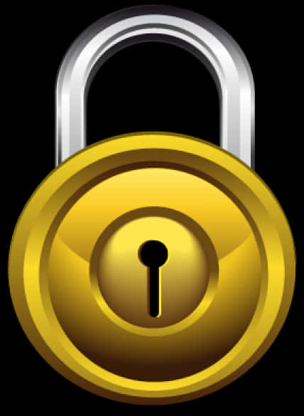 Golden Padlock Graphic