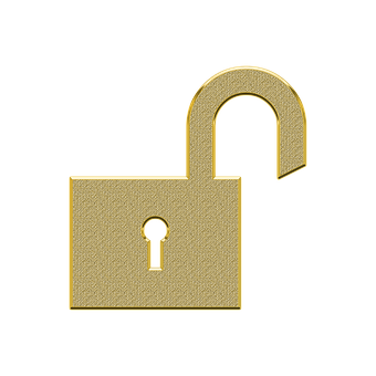 Golden Padlock Open