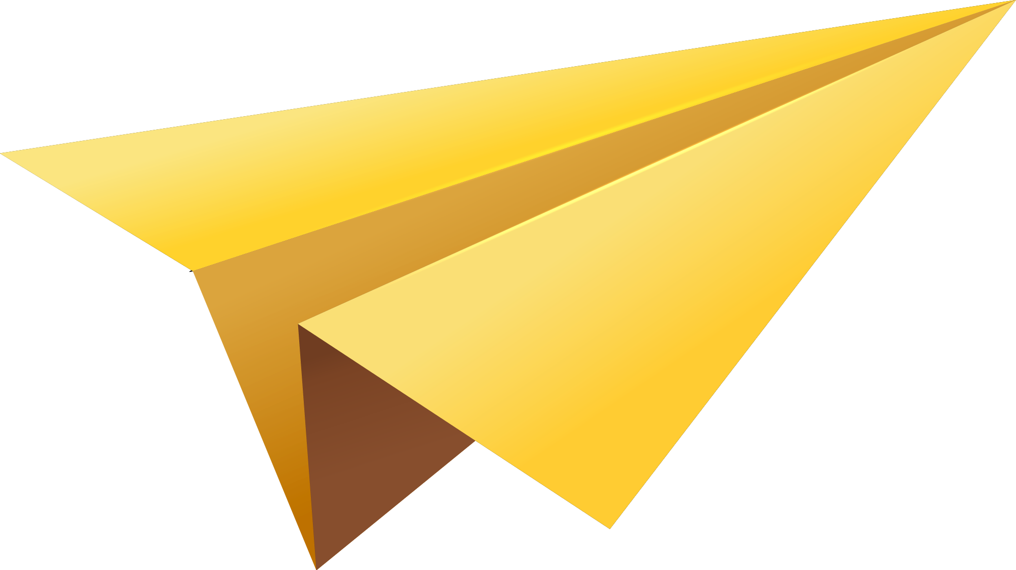 Golden Paper Plane Graphic