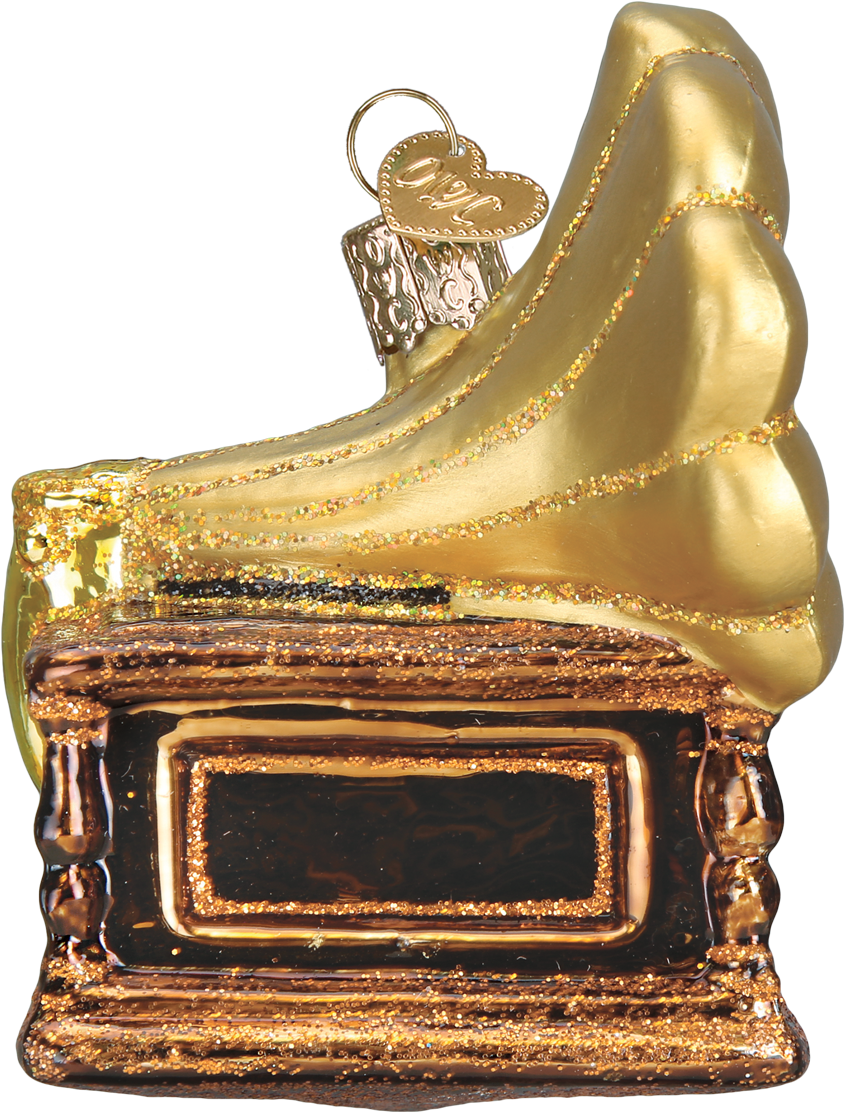 Golden Phonograph Ornament