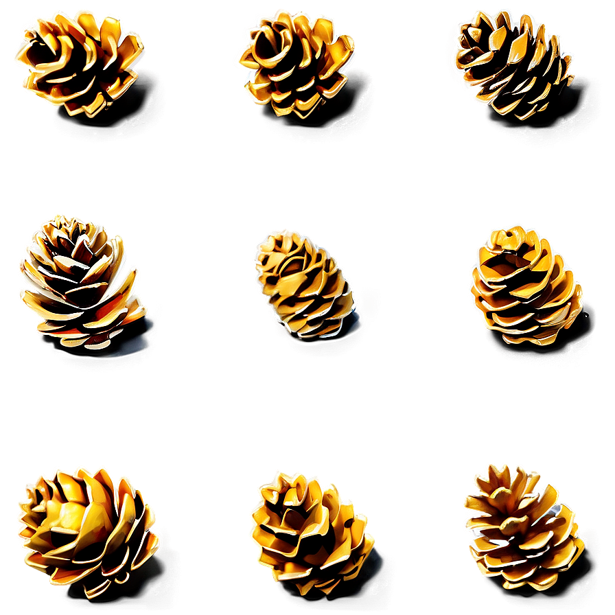 Golden Pine Cone Png Emc