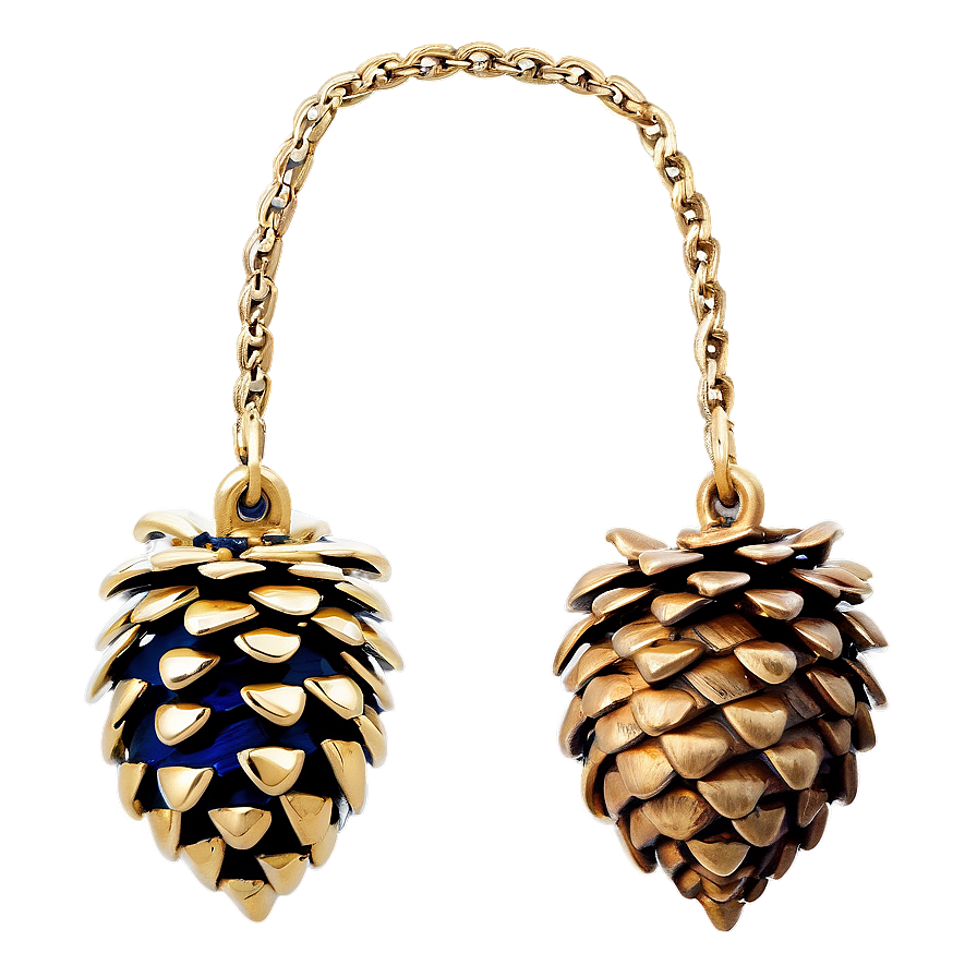 Golden Pinecone Charm Png Ubr23