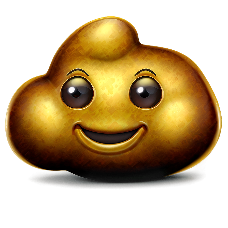 Golden Poop Emoji Png 05232024