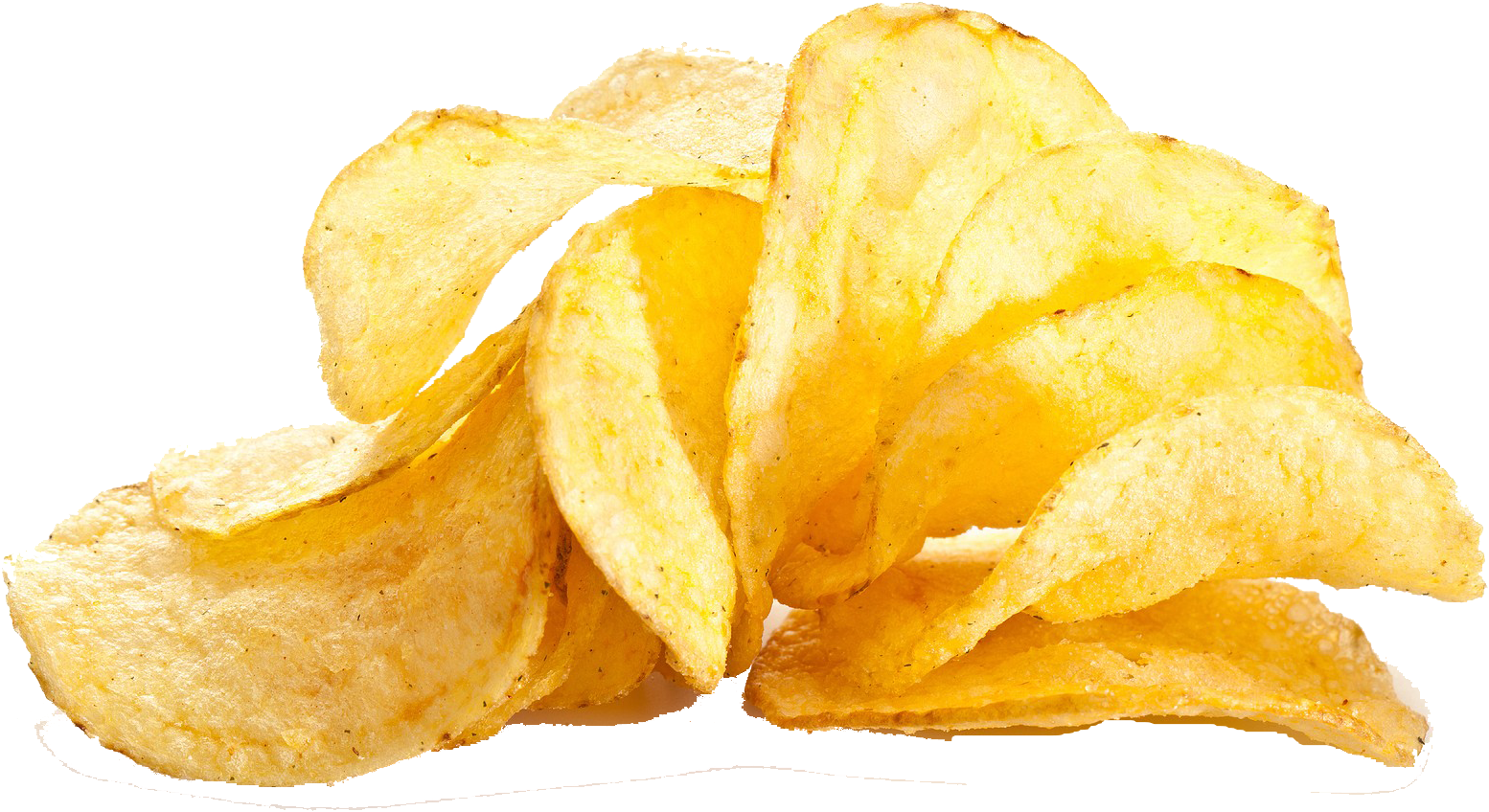 Golden Potato Chips Stacked