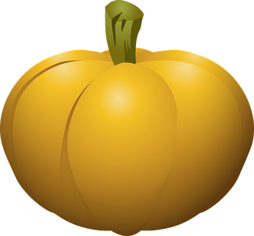 Golden Pumpkin Vector Illustration