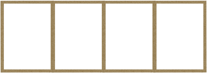 Golden Quadruple Photo Frames