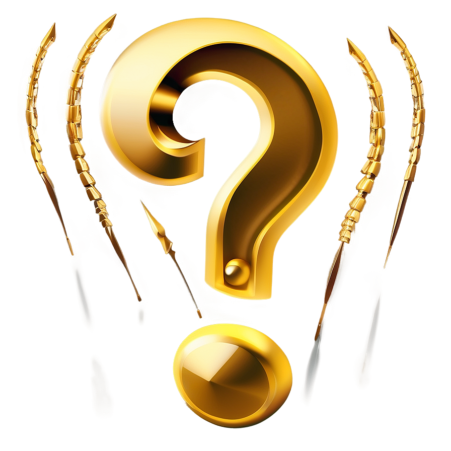 Golden Question Mark Png Hga1