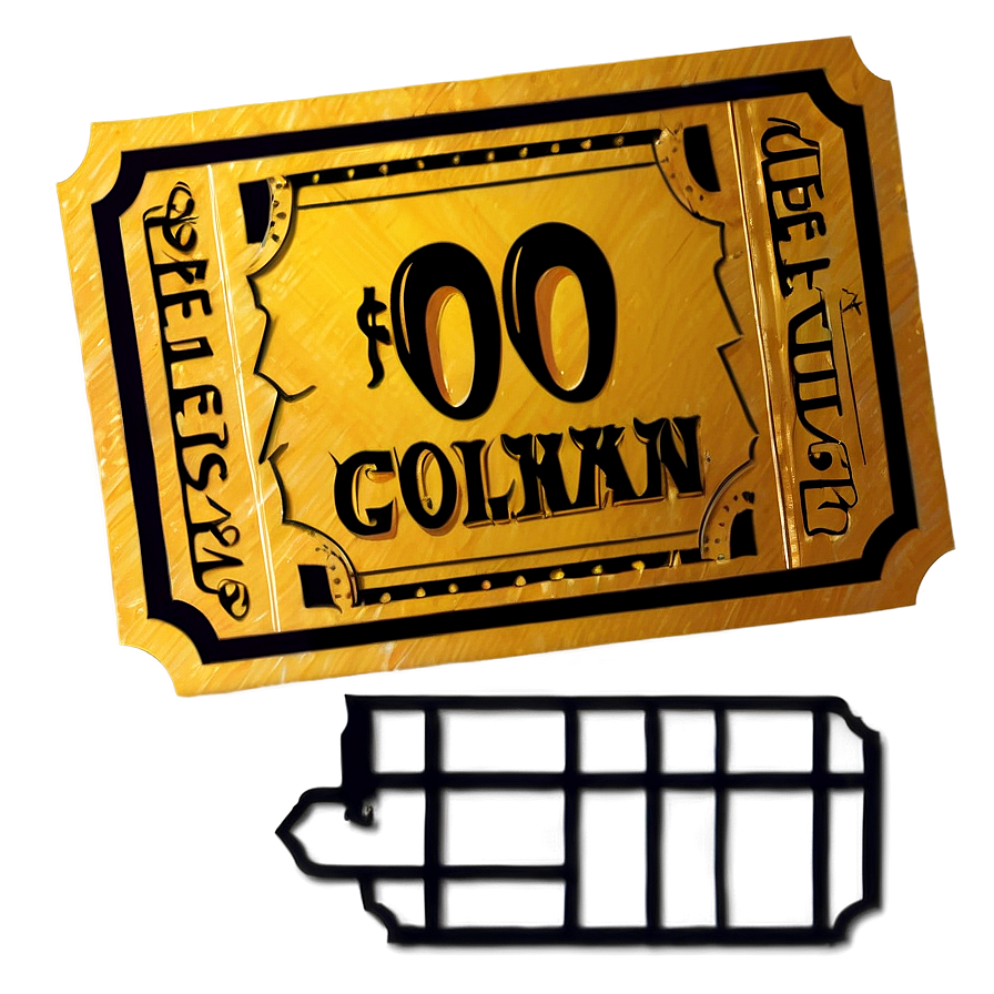 Golden Raffle Ticket Png Jpp22