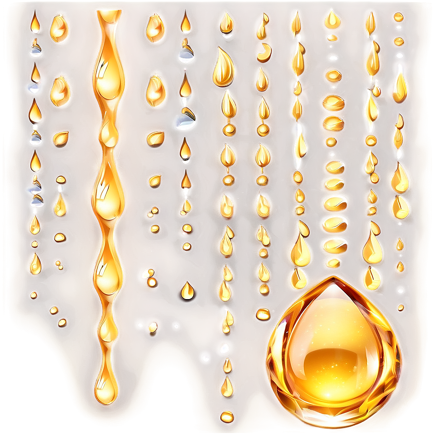 Golden Raindrop Png 89