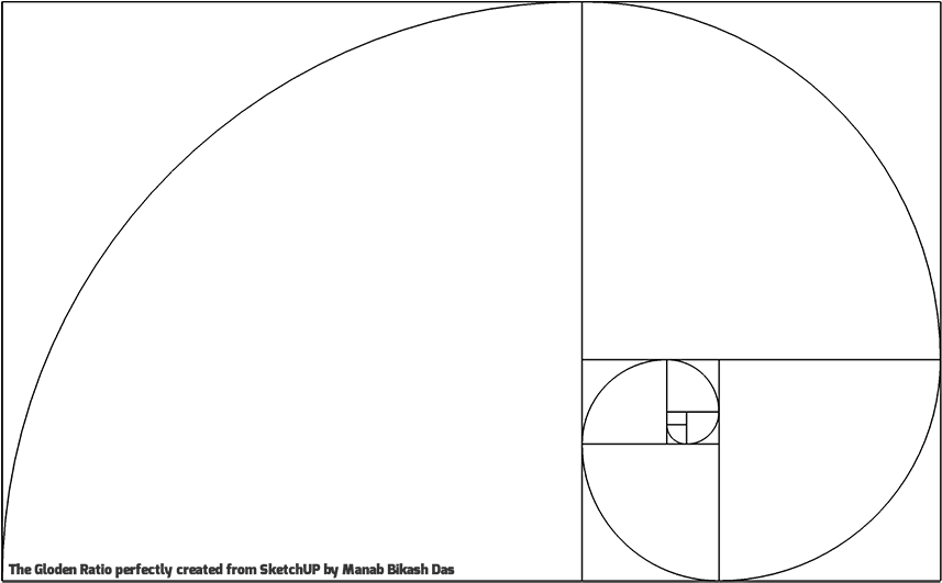 Golden Ratio Spiral Illustration