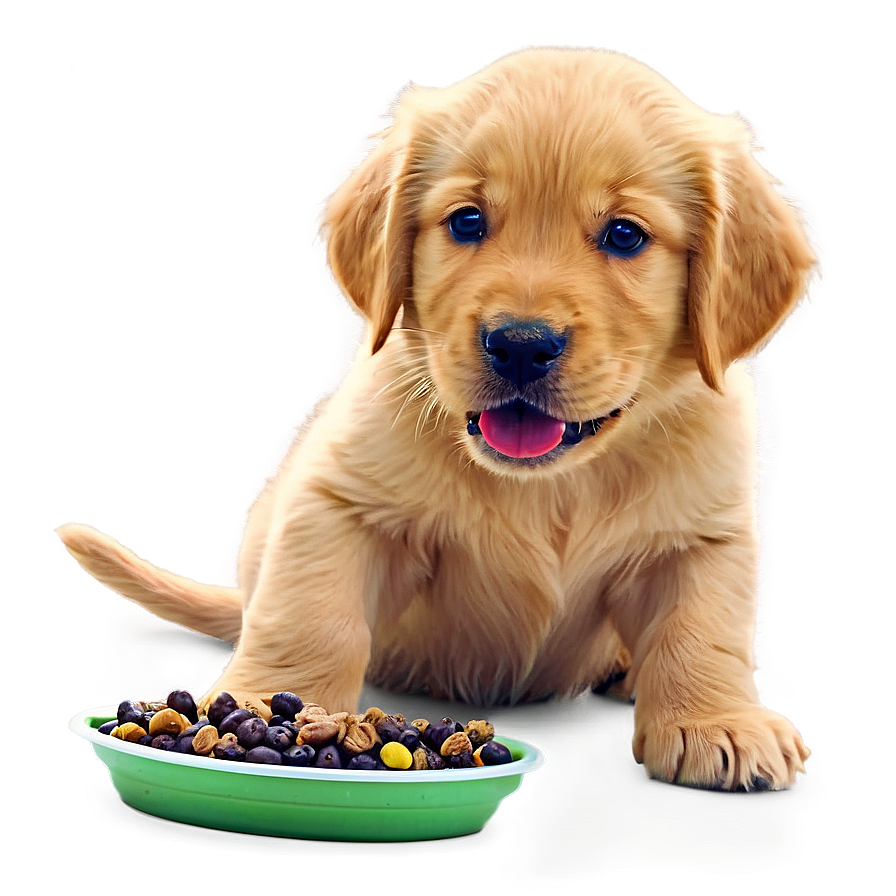 Golden Retriever Puppy Eating Png 06252024