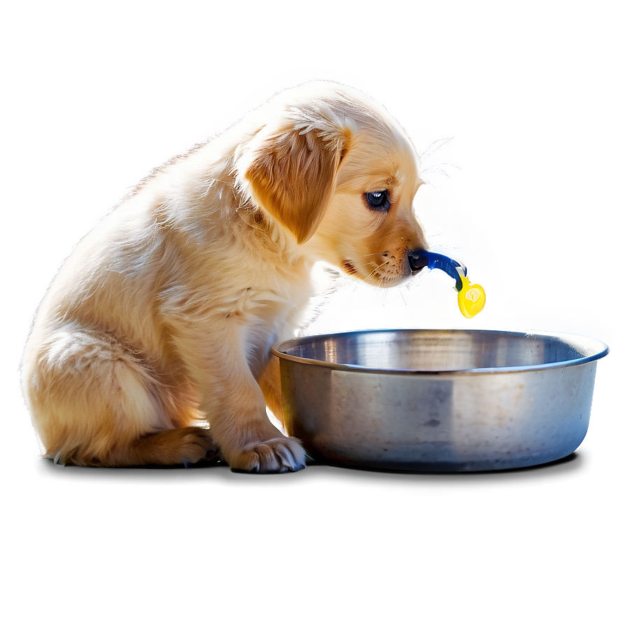 Golden Retriever Puppy Eating Png Rhb49