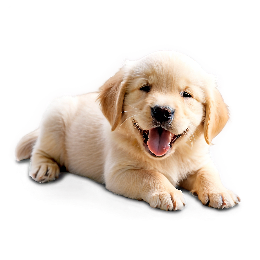 Golden Retriever Puppy Winking Png 06252024