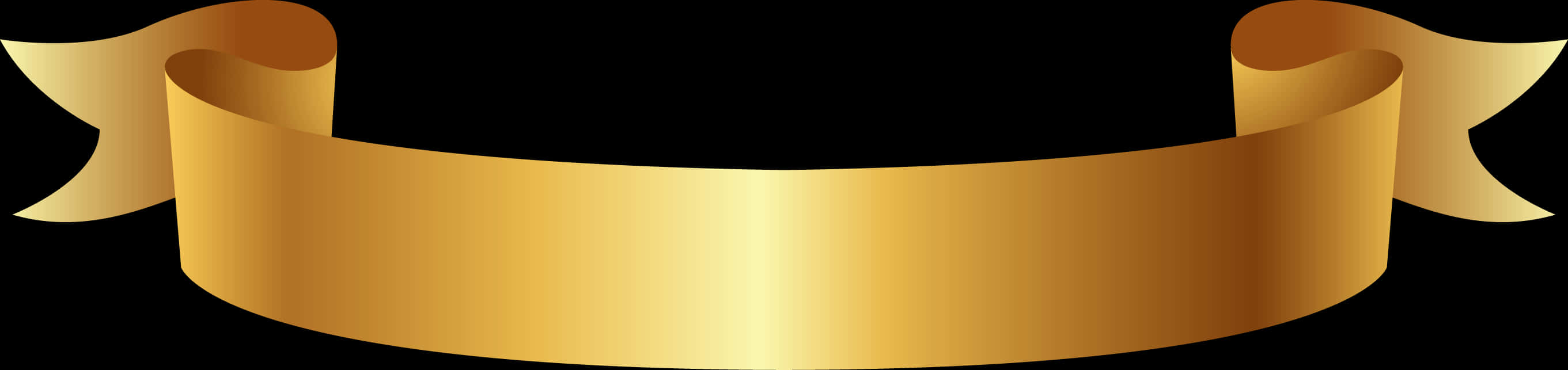 Golden Ribbon Banner Graphic