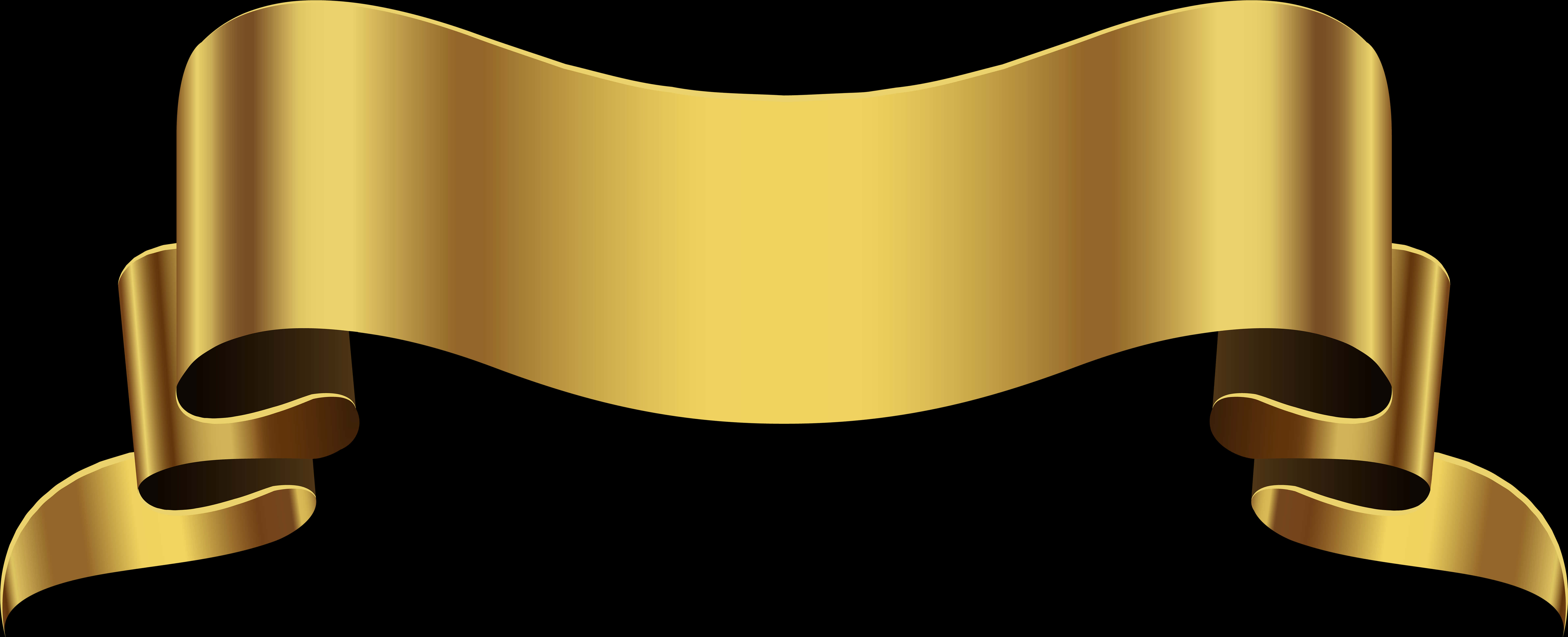 Golden Ribbon Banner Graphic