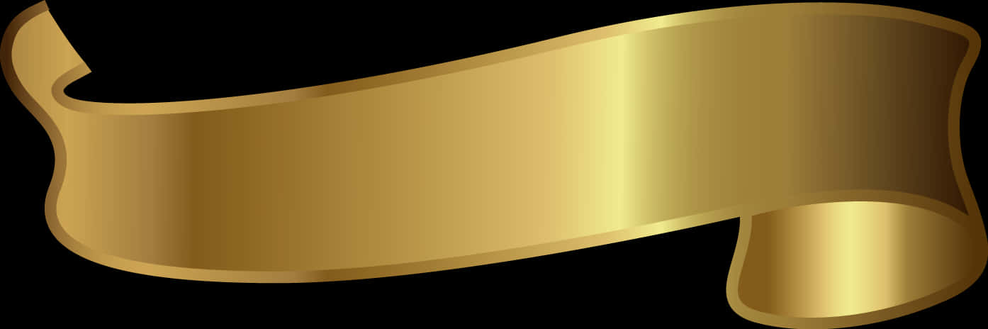 Golden Ribbon Banner Graphic