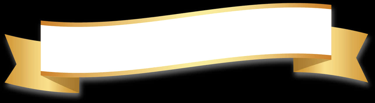 Golden Ribbon Banner Graphic