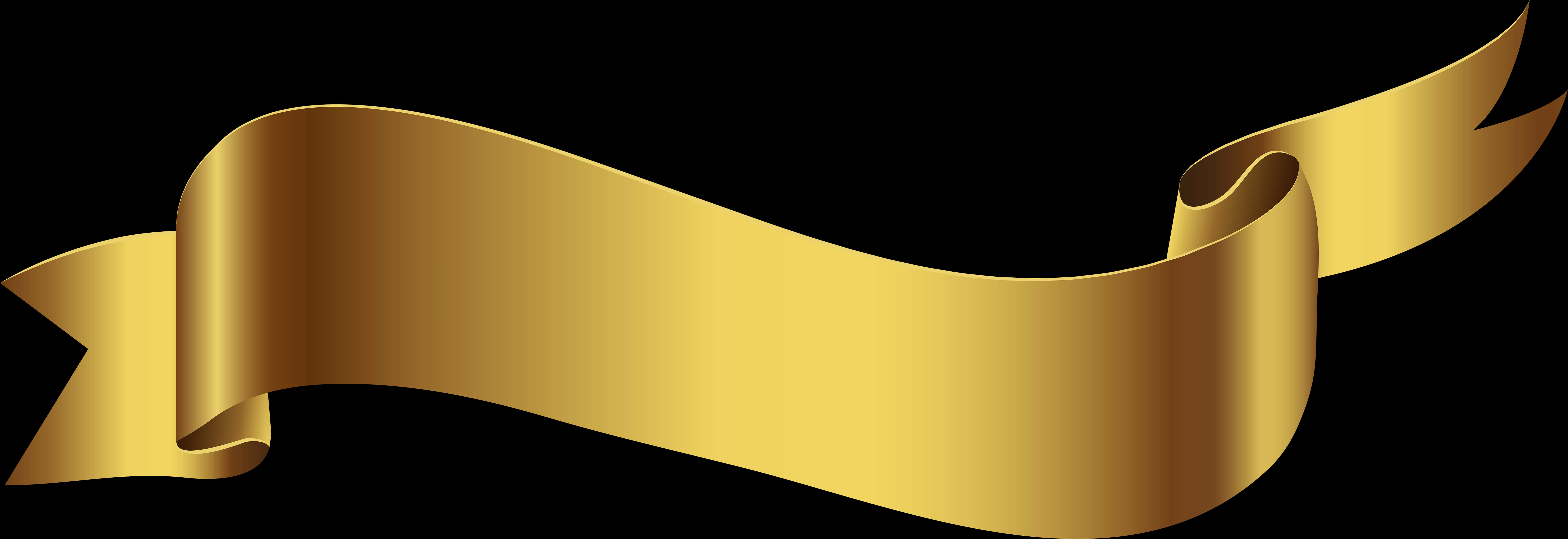 Golden Ribbon Banner Graphic