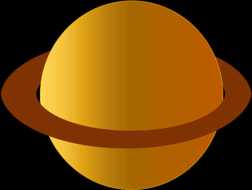 Golden Ringed Planet Graphic