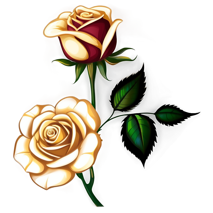 Golden Rose Clipart Png 65