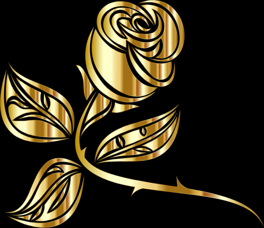 Golden_ Rose_ Illustration