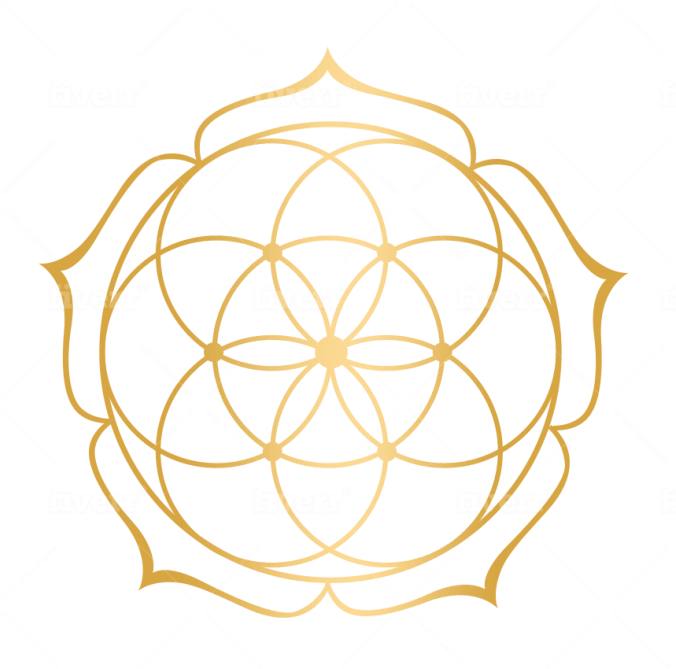 Golden Sacred Geometry Pattern