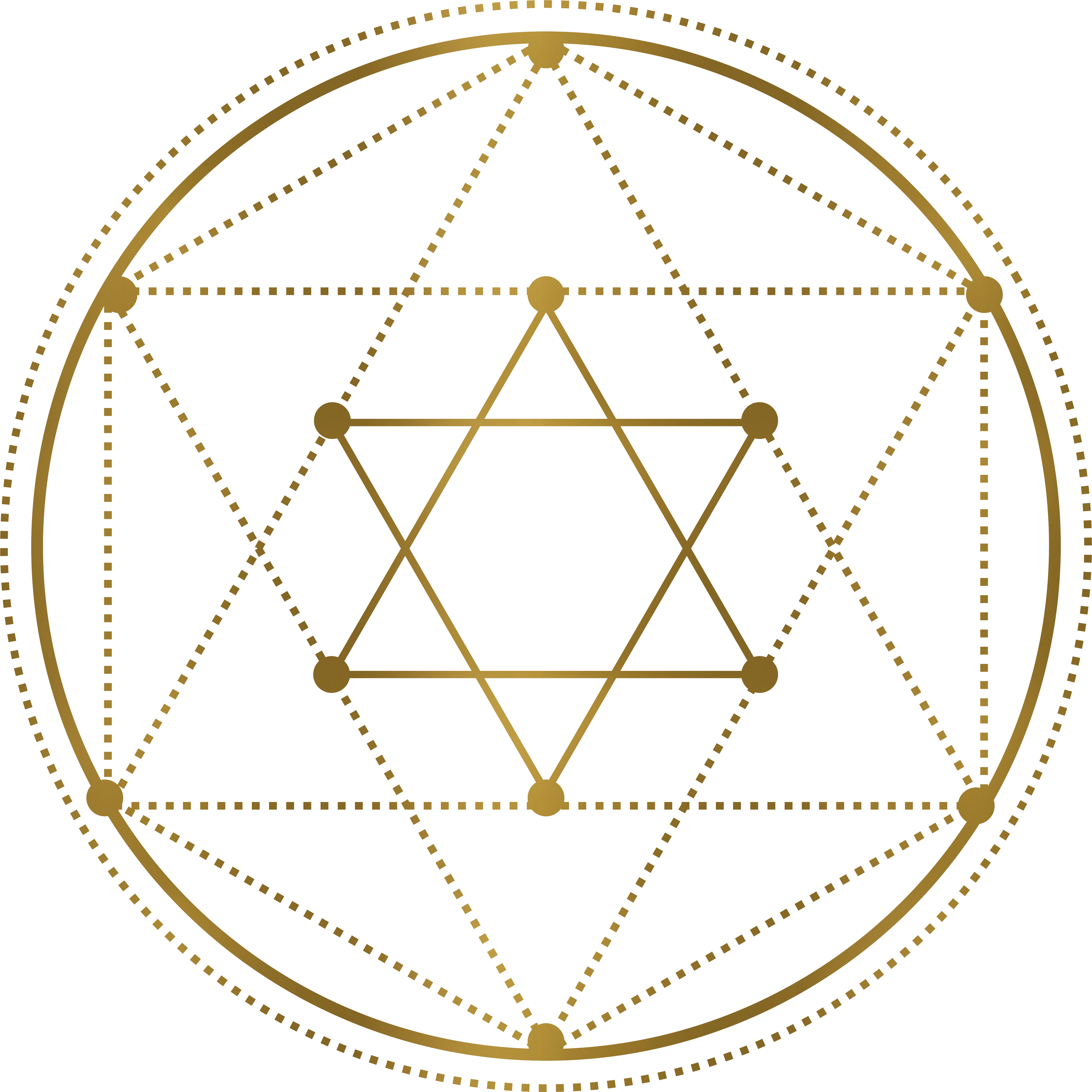 Golden Sacred Geometry Pattern