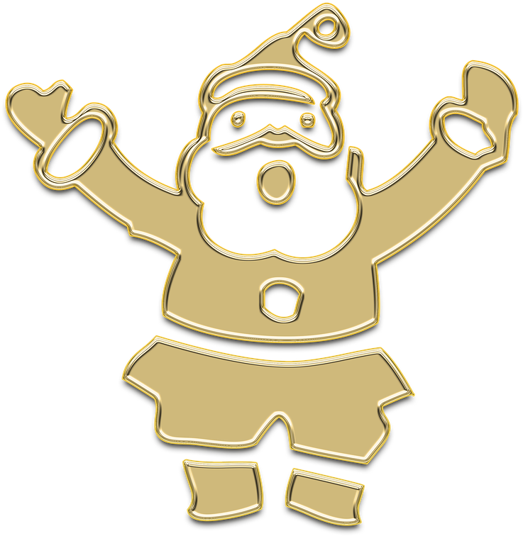 Golden Santa Claus Figurine