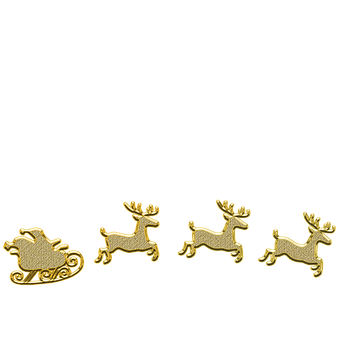 Golden Santa Sleighand Reindeer