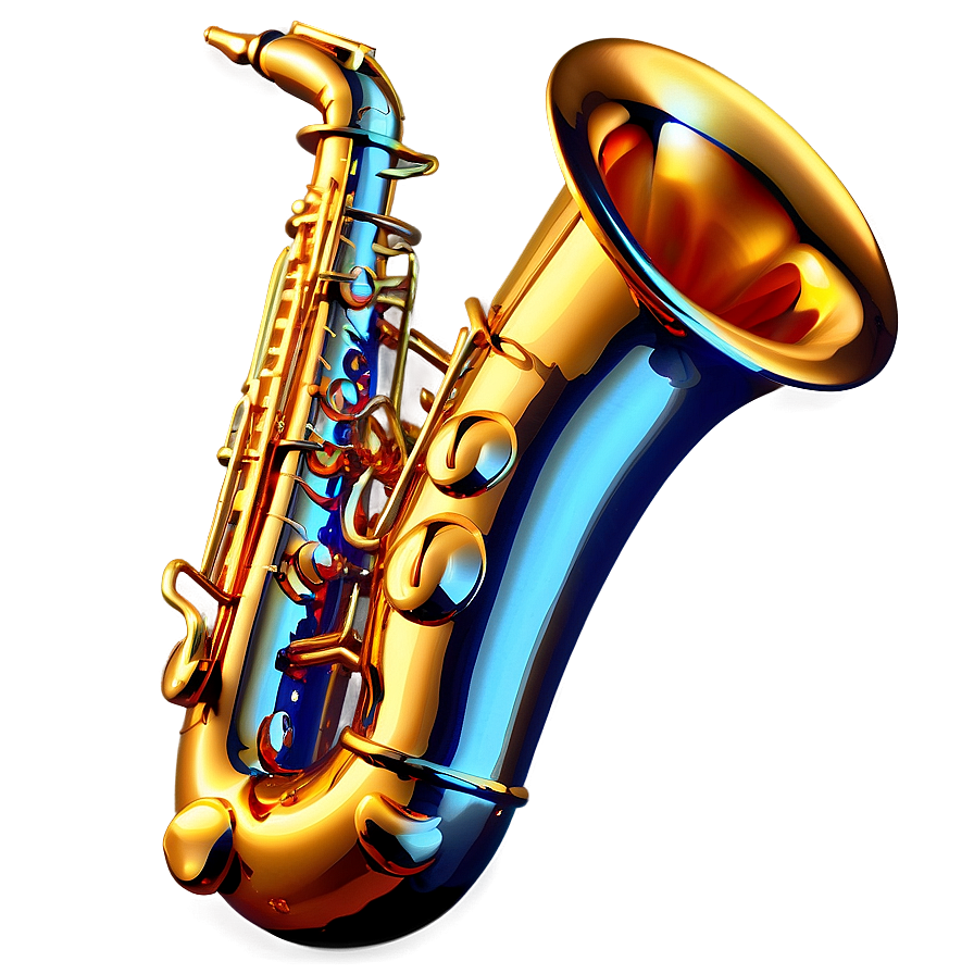 Golden Saxophone Png 99