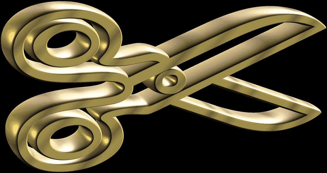 Golden Scissors Graphic