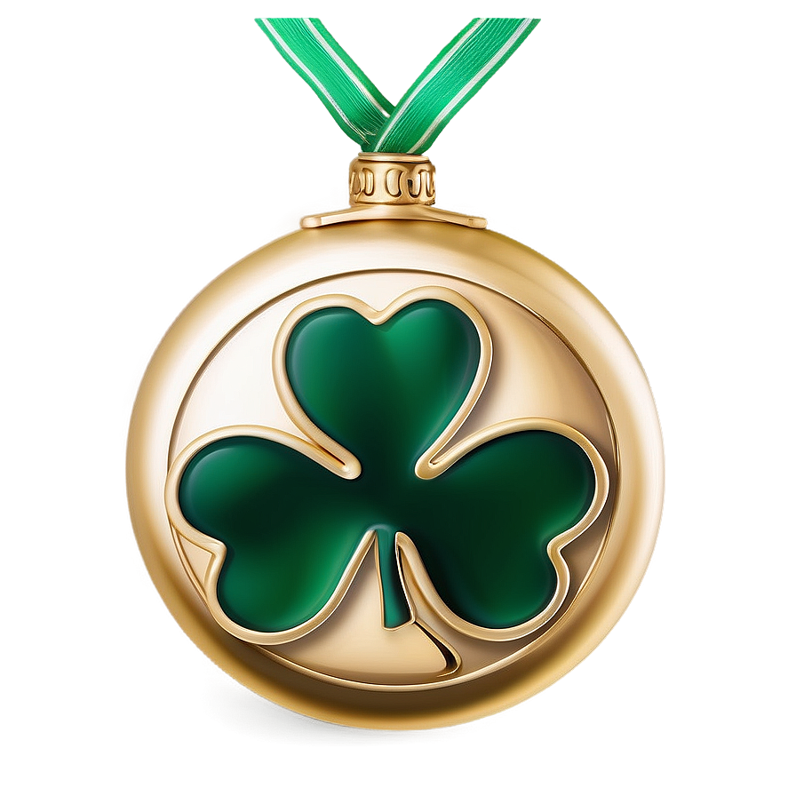 Golden Shamrock Decoration Png 05242024