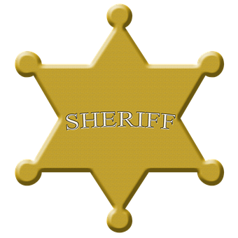 Golden Sheriff Badge